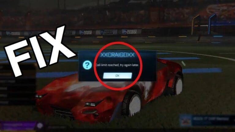 Rocket league Call limit reached try again later